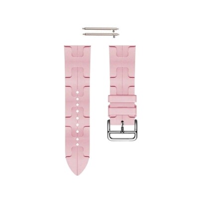 (20mm) Silicone Hermes Kilim design Pink - باند سيليكون تصميم هرميز كيليم وردي 