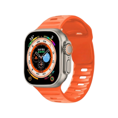 (42mm-44mm-45mm-46mm-49mm) Sports nomad silicone Band Orange - باند سيليكون رياضي نوماد لون برتقالي 