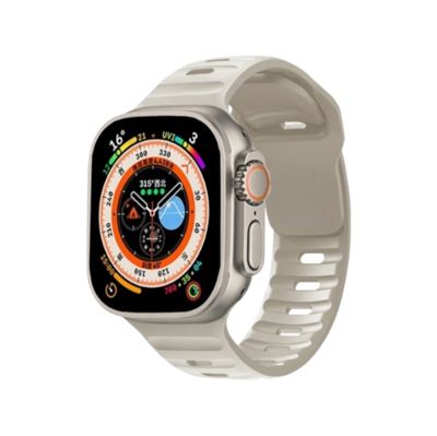 (38mm-40mm-41mm) Sports nomad silicone Band Beige - باند سيليكون رياضي نوماد لون بيج 