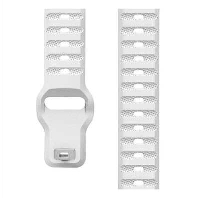 (20mm) Sports nomad silicone Band White - باند سيليكون رياضي نوماد لون ابيض 
