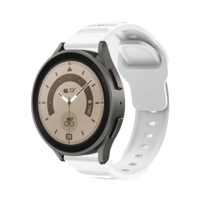 (20mm) Sports nomad silicone Band White - باند سيليكون رياضي نوماد لون ابيض 