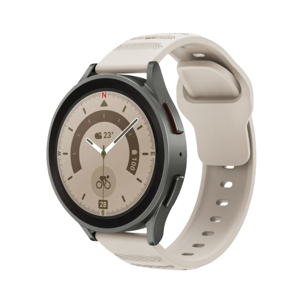 (20mm) Sports nomad silicone Band Beige - باند سيليكون رياضي نوماد لون بيج 
