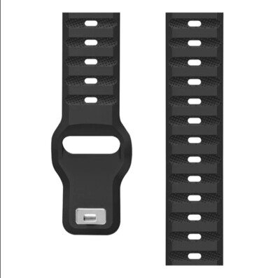 (20mm) Sports nomad silicone Band Black - باند سيليكون رياضي نوماد لون اسود 