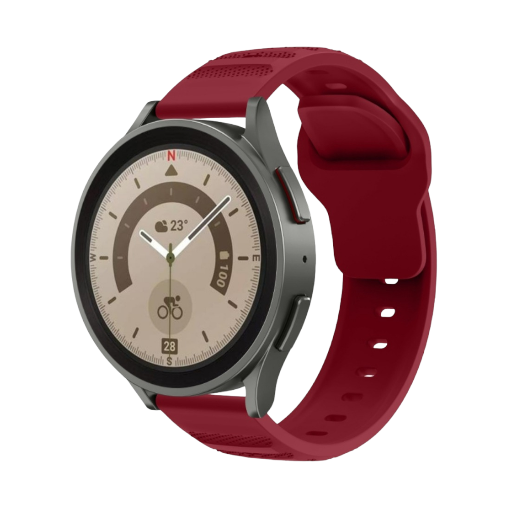 (20mm) Sports nomad silicone Band Burgundy - باند سيليكون رياضي نوماد لون عنابي 