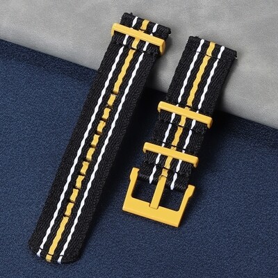 (22mm) Fabric Band Scuba design Yellow - باند خام تصميم سكوبا اصفر 
