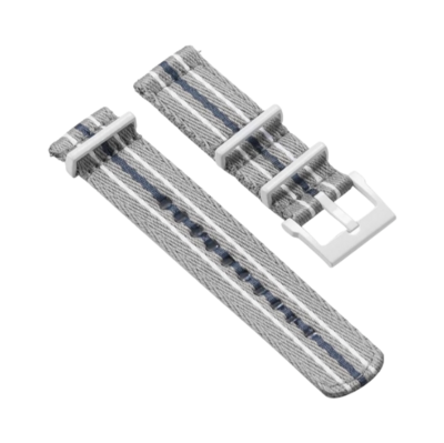 (22mm) Fabric Band Scuba design Grey - باند خام تصميم سكوبا رمادي 