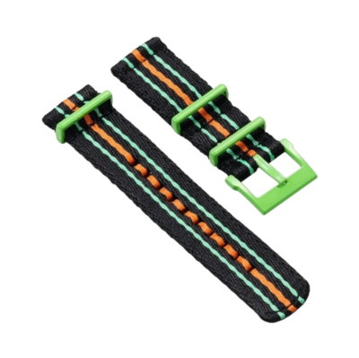 (22mm) Fabric Band Scuba design Green - باند خام تصميم سكوبا أخضر 