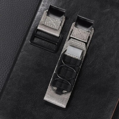 (22mm) Garmin knot design fabric Grey - جارمن خام تصميم ربطه لون رمادي