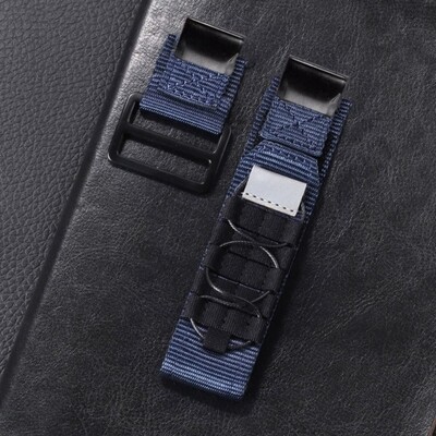 (22mm) Garmin knot design fabric Blue - جارمن خام تصميم ربطه لون ازرق