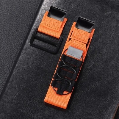 (22mm) Garmin knot design fabric Orange - جارمن خام تصميم ربطه لون برتقالي 