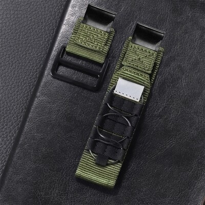(22mm) Garmin knot design fabric Green - جارمن خام تصميم ربطه لون أخضر