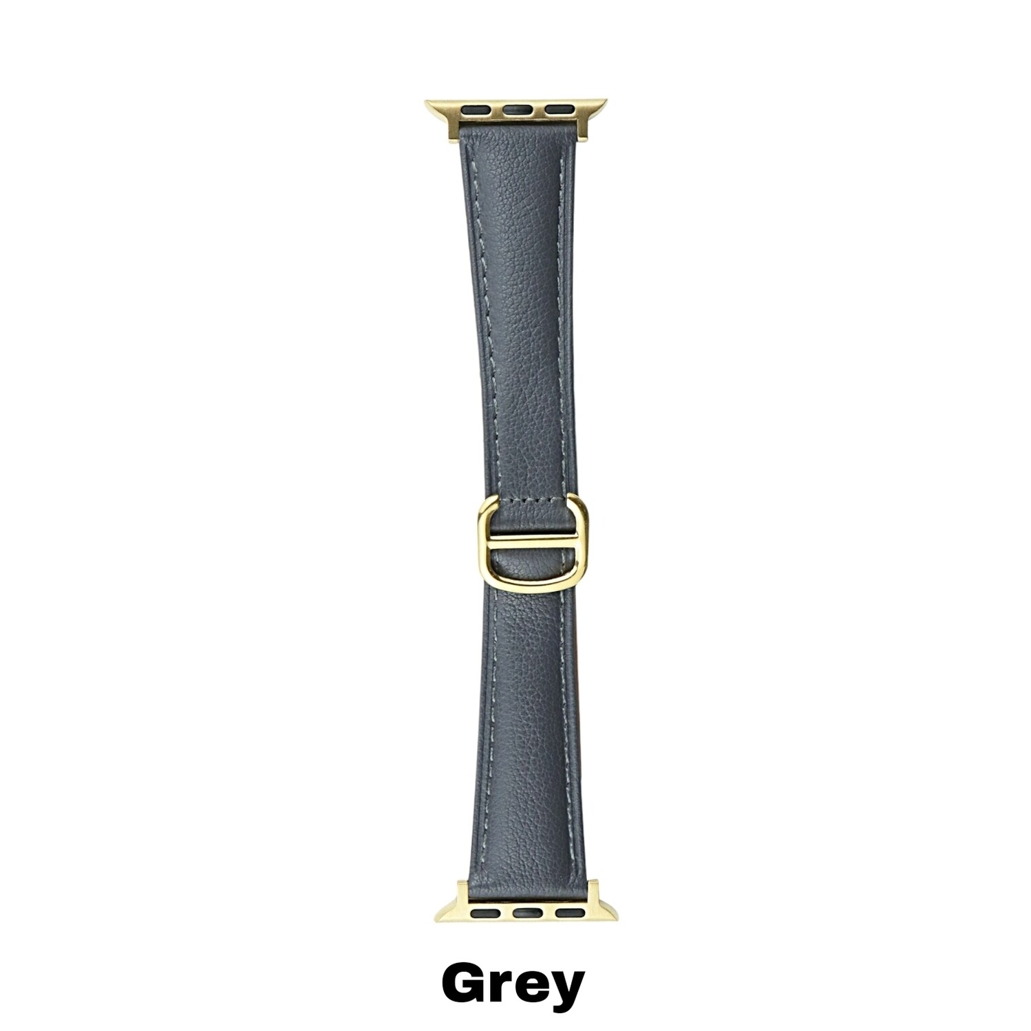 (38mm-40mm-41mm) Dior Design Leather band Grey - باند جلد تصميم ديور لون رمادي 