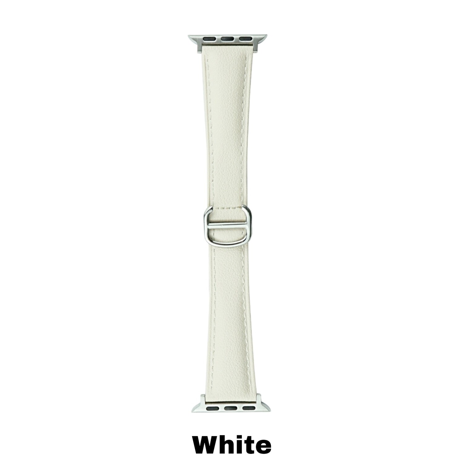 (42mm-44mm-45mm-49mm) Dior Design Leather band White - باند جلد تصميم ديور لون ابيض 