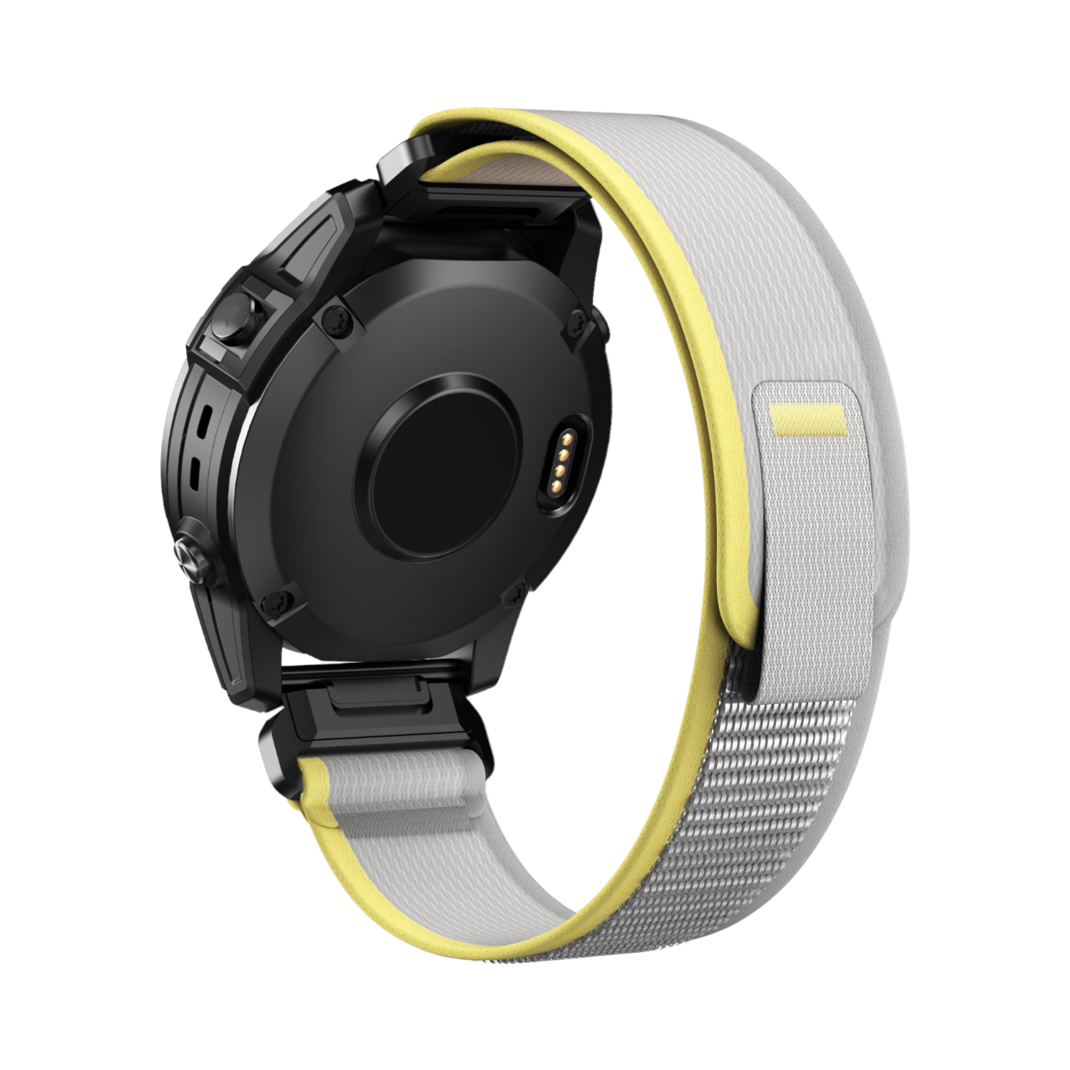 (26mm) Trail Loop Grey&amp;Yellow new ultra design - باند خام رمادي مع اصفر تصميم ساعه الالترا الجديد 