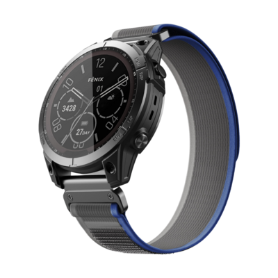 (26mm) Trail Loop Grey&amp;Blue new ultra design - باند خام رمادي مع ازرق تصميم ساعه الالترا الجديد 