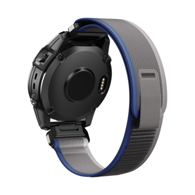 (26mm) Trail Loop Grey&amp;Blue new ultra design - باند خام رمادي مع ازرق تصميم ساعه الالترا الجديد 