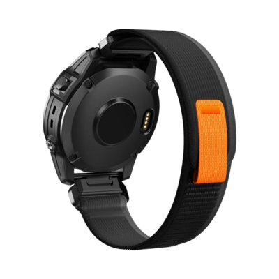 (26mm) Trail Loop Black&amp;Orange new ultra design - باند خام اسود مع برتقالي تصميم ساعه الالترا الجديد 