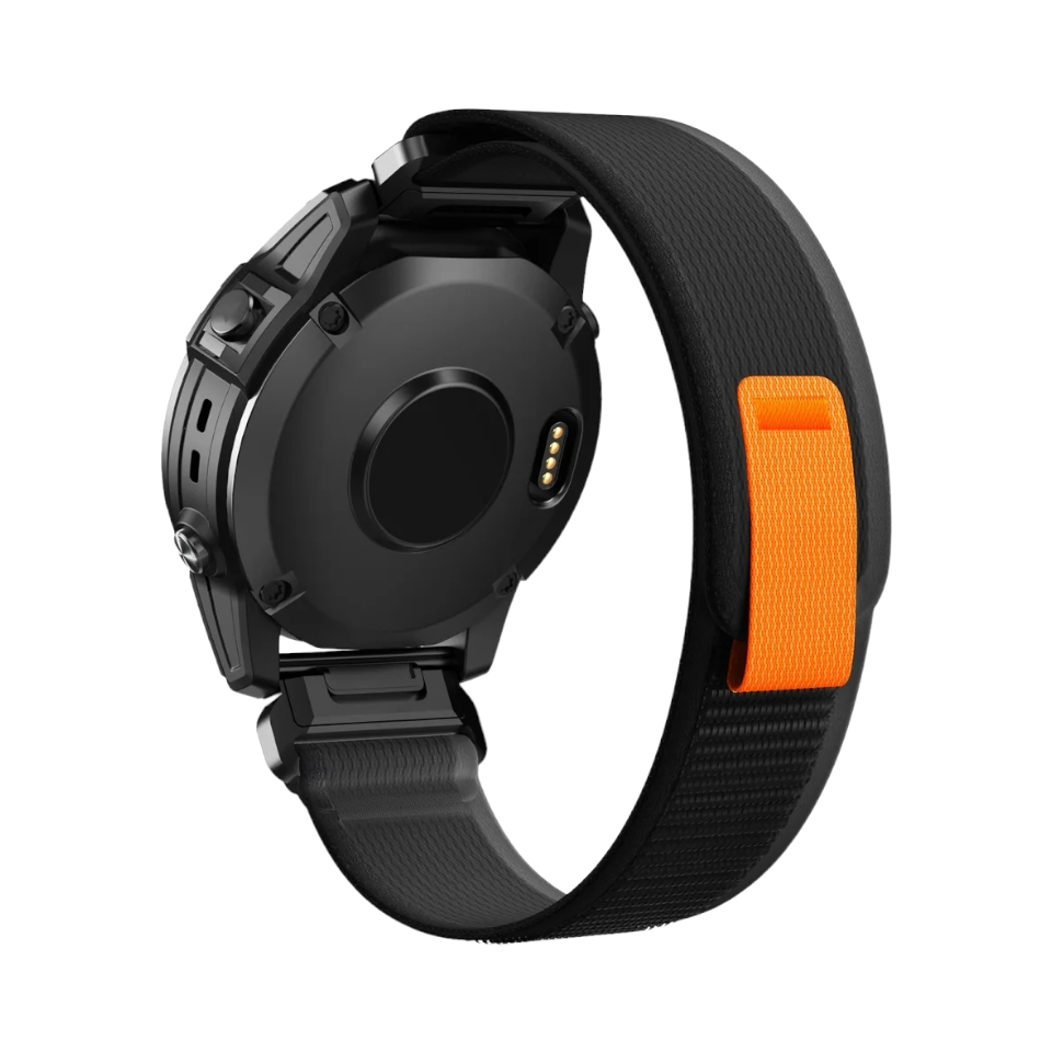 (26mm) Trail Loop Black&amp;Orange new ultra design - باند خام اسود مع برتقالي تصميم ساعه الالترا الجديد 