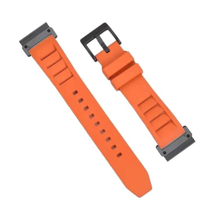 (26mm) Rubber FKM Sports Band Orange - ربل اف كيه ام سبورت برتقالي 