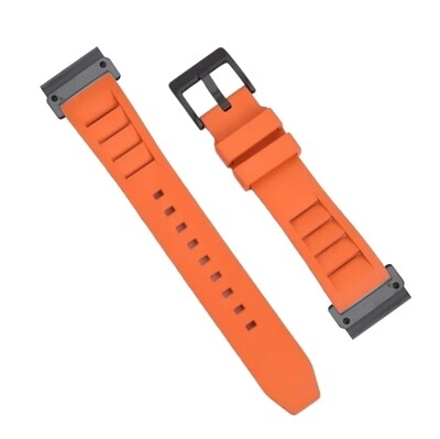 (26mm) Rubber FKM Sports Band Orange - ربل اف كيه ام سبورت برتقالي 