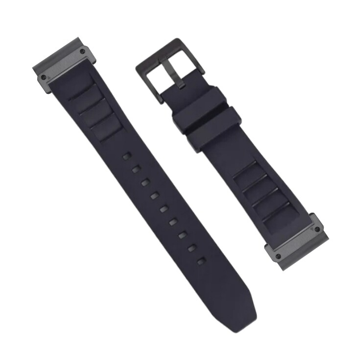 (26mm) Rubber FKM Sports Band Black - ربل اف كيه ام سبورت اسود 