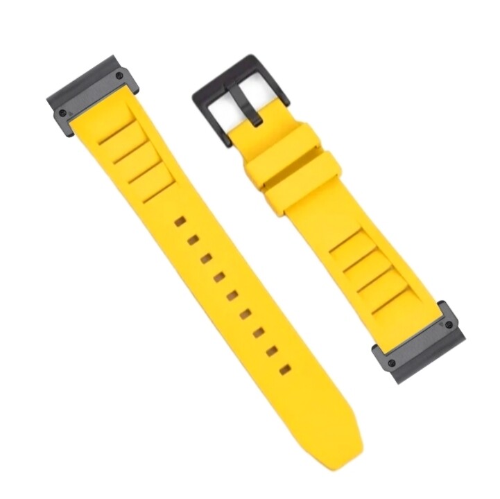 (26mm) Rubber FKM Sports Band Yellow - ربل اف كيه ام سبورت اصفر 