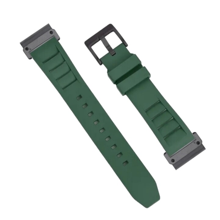 (26mm) Rubber FKM Sports Band Green - ربل اف كيه ام سبورت زيتي 