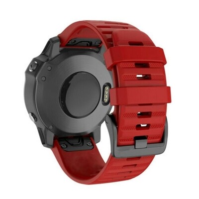 (22mm) Garmin Silicone Sports Band Red - جارمن سيليكون رياضي احمر 