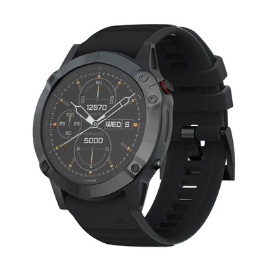(22mm) Garmin Silicone Sports Band Black - جارمن سيليكون رياضي اسود