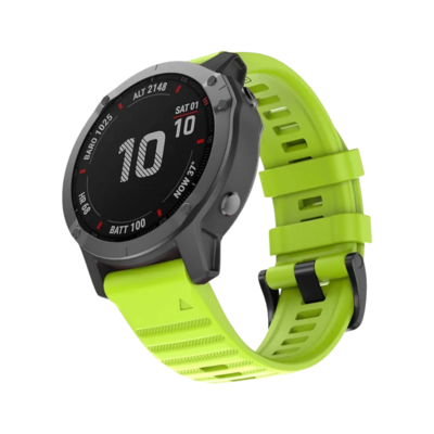 (26mm) Garmin Silicone Sports Band Neon green - جارمن سيليكون رياضي فسفوري 