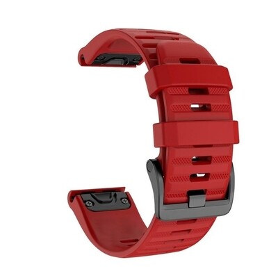 (22mm) Garmin Silicone Sports Band Red - جارمن سيليكون رياضي احمر 