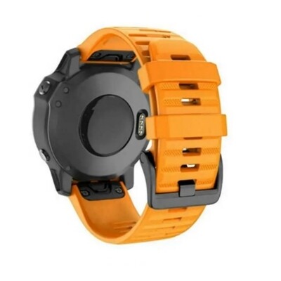 (26mm) Garmin Silicone Sports Band Orange - جارمن سيليكون رياضي برتقالي 