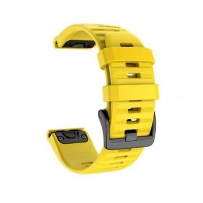 (26mm) Garmin Silicone Sports Band Yellow - جارمن سيليكون رياضي اصفر 