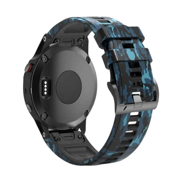 (22mm) Garmin Silicone Army Blue - جارمن سيليكون جيشي ازرق 