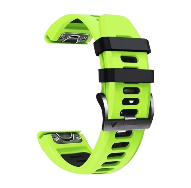 (26mm) Dual color Neon&amp;Balck sports design - باند سيليكون رياضي لونين فسفوري مع اسود 