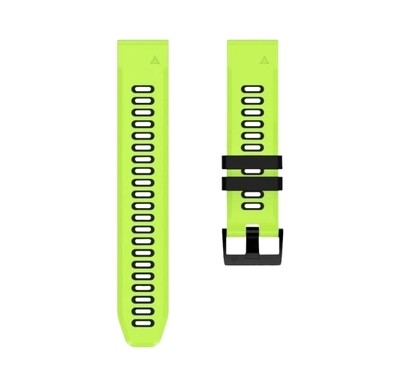 (26mm) Dual color Neon&amp;Balck sports design - باند سيليكون رياضي لونين فسفوري مع اسود 