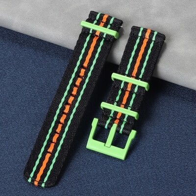 (BlancpainXSwatch) Fabric Band Scuba design Green - باند خام تصميم سكوبا أخضر 