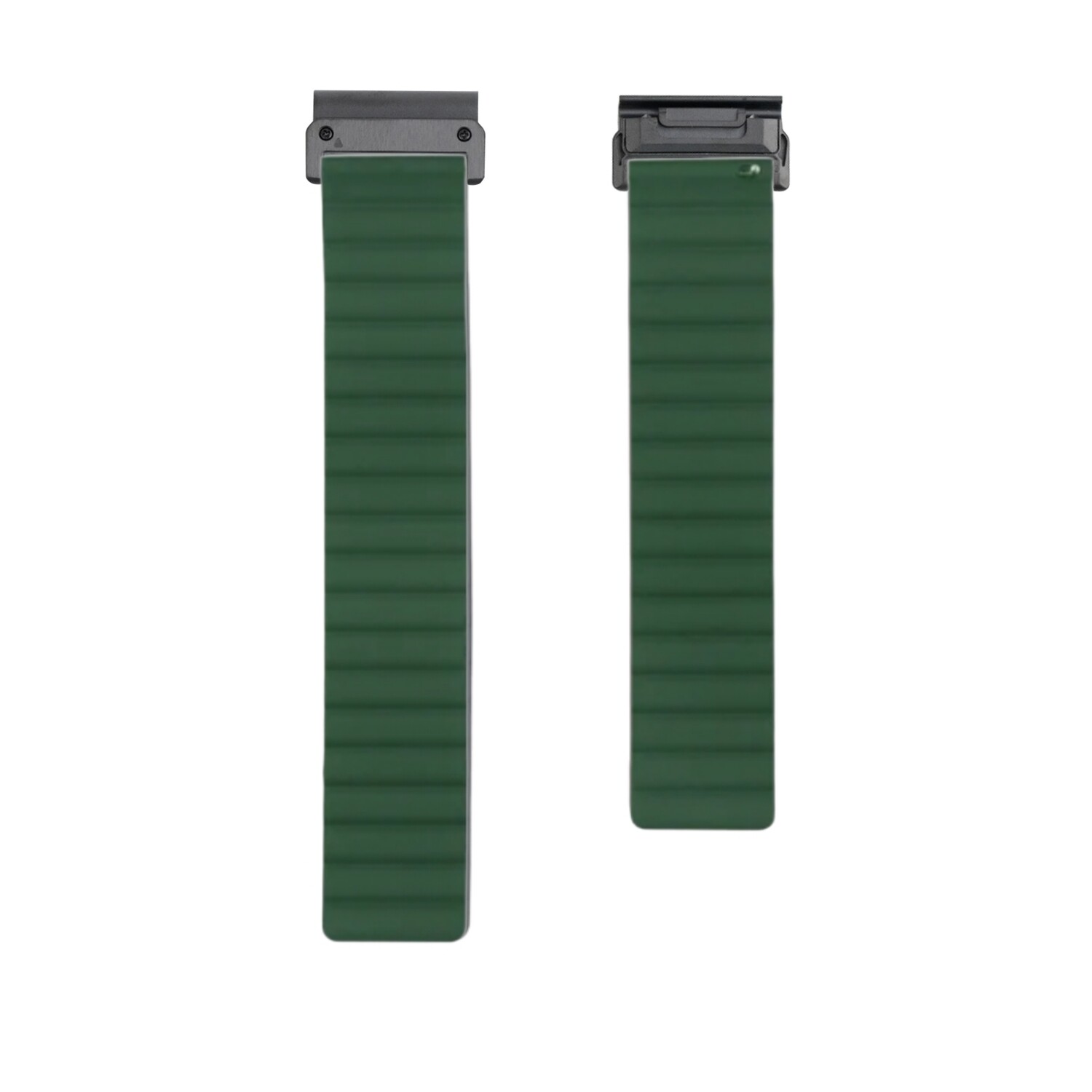 (26mm) Single color silicone magnatic band Full Green - باند سيليكون مغناطيس لون أخضر كامل