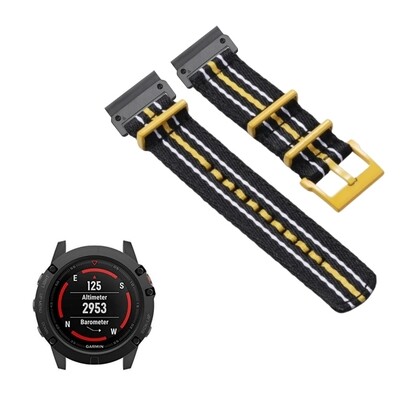 (26mm) Fabric Band Scuba design Yellow - باند خام تصميم سكوبا اصفر 