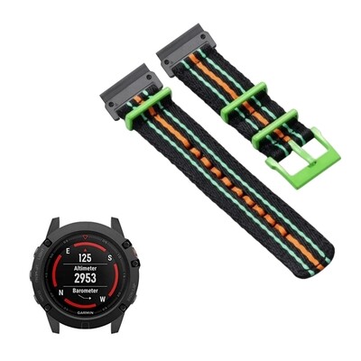(26mm) Fabric Band Scuba design Green - باند خام تصميم سكوبا أخضر 