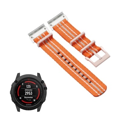(26mm) Fabric Band Scuba design Orange - باند خام تصميم سكوبا برتقالي 