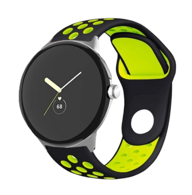 (Pixel) Nike Sports Silicone band Black&amp;Green - باند نايك سبورت سيليكون لون اسود مع أخضر 