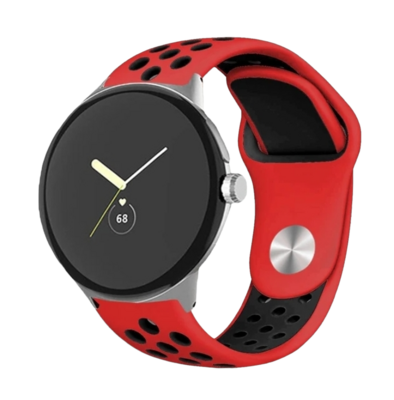 (Pixel) Nike Sports Silicone band Red&amp;Black - باند نايك سبورت سيليكون لون احمر مع اسود 