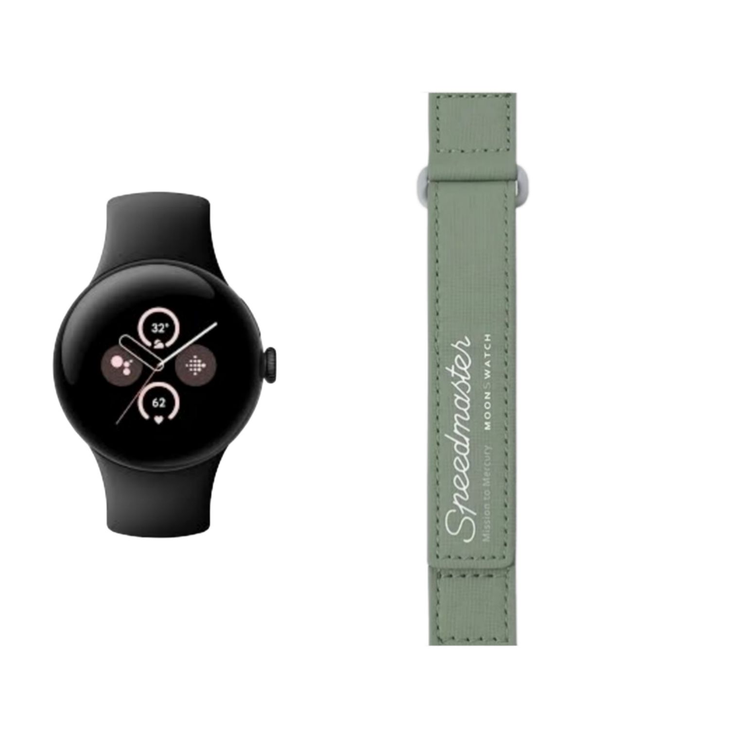 (Pixel) Omega Swatch design band Green - باند خام اوميغا سواتش زيتي 
