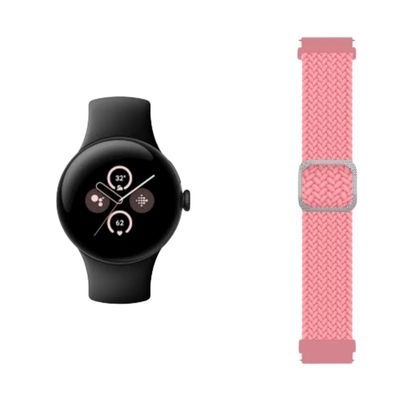 (Pixel) Fabric free size band Pink - باند خام فري سايز وردي 