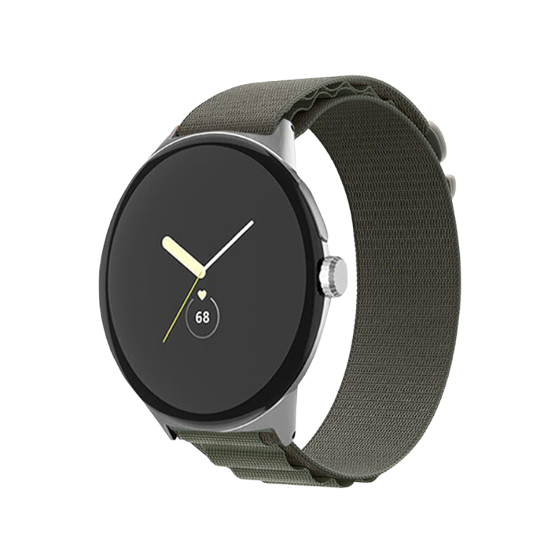(Pixel) Alpine loop Green new ultra strap design - باند خام زيتي تصميم ساعه الالترا الجديد 