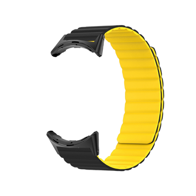 (Pixel) Double color silicone magnatic band Black&amp;Yellow - باند سيليكون مغناطيسي لونين اسود مع اصفر 