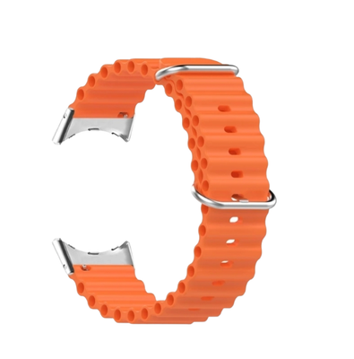 (Pixel) Ocean Orange new ultra strap design - باند سيليكون برتقالي تصميم ساعه الالترا الجديد 