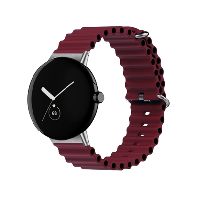 (Pixel) Ocean Burgundy new ultra strap design - باند سيليكون عنابي تصميم ساعه الالترا الجديد 