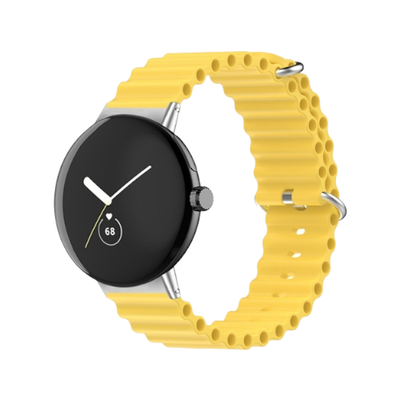 (Pixel) Ocean Yellow new ultra strap design - باند سيليكون اصفر تصميم ساعه الالترا الجديد 